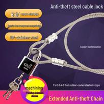 Universalus plieninio troselio spynos transporto priemonėms, šalmui, lauko baldams ir spintelėms Universal Lock [2 Keys]