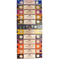 Satya Nag Champa Agarbatti (Smilkalų lazdelė) Kombinuotas 12x15 gramų (Iš viso 180g) Multi Kvapas (Gali skirtis) ruda
