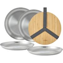 Sidabrinės spalvos iš nerūdijančio plieno lėkštės 4 vnt. ø 25,5 cm – Black + Blum
