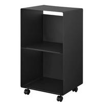 Juodos spalvos iš metalo lentyna ant ratukų 40x73x38 cm Tower – YAMAZAKI