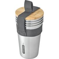Sidabrinės spalvos iš nerūdijančio plieno kelioninis puodelis (ne termo) 500 ml – Black + Blum