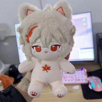 20cm minkšta anime Genshin Impact Kawaii Kaedehara Kazuha pliušinė lėlė Cosplay figūrėlė Modelis Žaislas Vaikams Dovana Su skeletu lėle No Skeleton