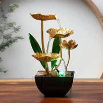 Lotus Leaf Feng Shui Desktop Humidifier: Stress-Relief Water Ornament for Relaxation