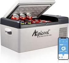 "Alpicool C15 Cool Box" 12 V mini šaldytuvas Elektrinis kempingo šaldiklis Mažas nešiojamasis automobilis, sunkvežimis, valtis, kemperis su USB jungtimi.
