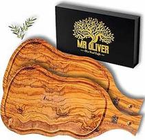 "MrOliver Venus" - natūralaus alyvuogių medžio pjaustymo lenta - profesionali virtuvės lenta - dizaino priedai - didelė medinė pjaustymo lenta, skirta aperityvui, mėsai, dešroms