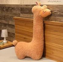 130 cm alpakos pliušinis žaislas, minkštas žaislas su ilgu kaklu, šoninė miego pagalvė, namų dekoracija, pliušinis žaislas, animacinis gyvūnas, lama, dovana draugei, vaikams, vaikinui, meilužiui (ruda)