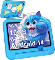 2026 Naujausia "Android" 14 Vaikiška planšetė 7 coliai, 10GB (4+6) RAM + 64GB ROM/TF 1TB, WLAN 6, 5G + 2.4G WiFi, 8 branduolių 1,8 GHz, 1024 x 600, 3500 mAh, C tipo, Bluetooth 5.0, vaikiška planšetė su EVA dėklu
