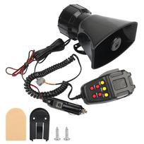Policijos sirena Oro ragas Garsiakalbis Automobilio įspėjimo signalizacija Megafoninė raginė garsinė signalizacija 12V 100W Automobilio ragas 120DB Garsus Daugiafunkcis Daugiatonis & Klaksonas