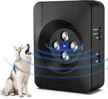 Bell-Kontrollgerät, automatisches Anti-Bell-Gerät mit 4 Ultraschall-Sendern, Audio- und Ultraschall-Hunde-Bellabschreckung mit 10 m Reichweite, wiederaufladbar & wasserdicht, stoppen Sie das Bellen