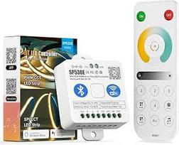 BTF-LIGHTING 4 zonų 2,4 GHz RF nuotolinio valdymo pultas RB2&SP530E WiFi Bluetooth valdymo rinkinys Palaiko FCOB COB SMD PWM arba SPI CCT Dual White Tunable Colour Temperature LED Strip DC5V DC12V DC24V