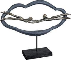 Casablanca modernes Design Gilde 89383 Skulptūra Love is in The Air Poly Grey - Plotis 41 cm Aukštis 32 cm