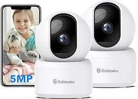 GALAYOU 3K (5 MP) kūdikių stebėjimo kamera "WiFi" - patalpų stebėjimo kamera kūdikiams, žmogaus aptikimo dirbtinis intelektas, išmanusis 360° stebėjimas su nuolatiniu įrašymu