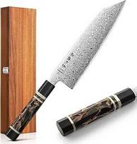 HEZHEN Kiritsuke peilis iš japoniško ZDP-189 miltelinio plieno, Damasko plieno virėjo peilis, Bunka peilis, Damasko virtuvinis peilis, profesionalus virėjo peilis, aštuonkampė dervos rankena