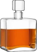 LSA International Cask KC04 Viskio dekanteris kvadratinis 1 litro skaidrus 1 vnt., rankų darbo, pūstas stiklas, skaidrus