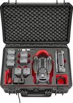 TOMcase Professional Travel Edition lagaminas DJI Mavic 2 arba 1 su vieta "Fly More" rinkiniui ir unikaliems priedams, atsparus vandeniui lauko dėklas, sertifikuotas pagal IP67, juodas