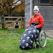 XL Fleece Lined Wheelchair Heat Blanket for Large and Oversized Wheelchair Users - 100% Waterproof Rain Cover for Manual and Electric Wheelchairs, Easy Fit Wheelchair Blanket