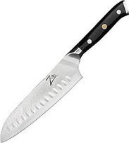 Zelite® Santoku Damasko peilis, aštrus 7 colių japoniškas virtuvinis peilis namams ir virtuvei, profesionalus aštrus peilis, Damasko virėjo peilis virtuvei, Damasko peilis su vientisu apdirbimu
