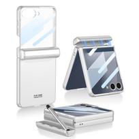 Samsung Z Flip7 Case: Fashionable Magnetic Protective Cover with Pen Holder Samsung Z Flip 7 sidabras