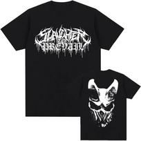 Baltas Logotipas Kaukė Grafiniai Marškinėliai SLAUGHTER TO PREVAIL Roko Grupės Marškinėliai Hip Hop Unisex Gatvės Apranga Medvilninis Trumpomis Rankovėmis Marškinėlis XS