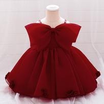 Naujagimio gėlinukės princesės suknelė su kaspinėliu - Pūsta suknelė 130cm/6Y