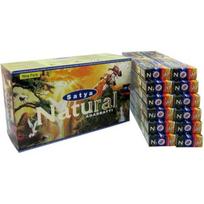 Satya Nag Champa natūralios smilkalų lazdelės Agarbatti 180 gramų dėžutė | 12 pakuočių po 15 gramų dėžutėje | Eksporto kokybė ruda