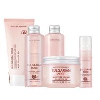 NATURE REPUBLIC Bulgariškos rožės drėkinamoji odos priežiūros 5 žingsnių specialus dovanų rinkinys
