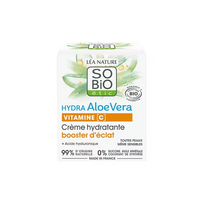SO’BiO étic „Hydra Aloe Vera + Vitamin C“ drėkinamasis kremas švytėjimui, 50 ml