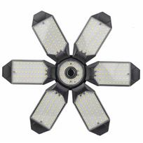 45/60W Galingas LED garažo šviestuvas, sulankstomos LED lemputės E27, reguliuojamas daugialypis panelinis lubinis šviestuvas dirbtuvėms, sandėliui apšviesti 6 blade-45W