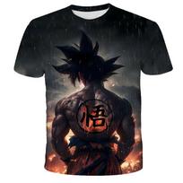 Anime Dragon Ball Son Goku 3D spausdinti vaikų marškinėliai Vasaros mados laisvalaikio marškinėliai berniukui mergaitei Unisex vaikiški drabužiai marškinėlių viršūnės 100