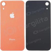 Apple iPhone XR galinis baterijos dangtelis rausvas (coral) (bigger hole for camera)