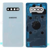 Samsung G975 Galaxy S10 Plus galinis baterijos dangtelis baltas (Prism White) (naudotas grade A, originalus)