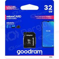Atminties korta GOODRAM MicroSD 32GB (class10 UHS-I) + SD Adapteris