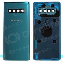 Samsung G975 Galaxy S10 Plus galinis baterijos dangtelis žalias (Prism Green) (naudotas grade A, originalus)