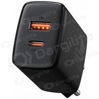 Įkroviklis Baseus USB + Type-C 20W CCXJ-B01 (juodas)