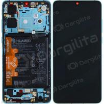 Huawei P30 (new version 2021) ekranas (Aurora) (su rėmeliu ir baterija) (service pack) (originalus)