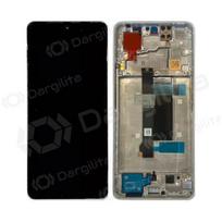 Xiaomi Poco X6 5G (compatible with Redmi Note 13 Pro 5G) ekranas (baltas) (su rėmeliu) (originalus)