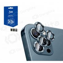 Apple iPhone 16, 16 Plus apsauginis grūdintas stiklas kamerai "3MK Lens Pro" (juodas)