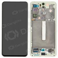 Samsung Galaxy S21 FE 5G ekranas (alyvinis) (su rėmeliu) (originalus)