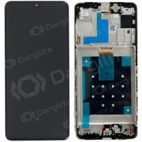 Samsung Galaxy M55 ekranas (juodas) (su rėmeliu) (originalus)