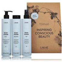 Lakme Teknia Body Maker rinkinys plaukams (šampūnas 300 ml. + balzamas 300 ml. + dulksna 300 ml.) - 1 vnt.