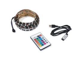 5V 5 m LED juostų rinkinys - RGB + USB valdiklis su IR nuotolinio valdymo pulteliu televizoriaus apšvietimui