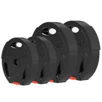 SPORTNOW 4 hantelių svarmenų rinkinys, 2 x 2,5 kg/5 kg svarmenys, svarmenų plokštelių rinkinys, svarmenų plokštelės 2,5 cm hantelio strypui, Ø 25/30 mm skylė, juodos spalvos, Juoda