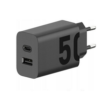 MOTOROLA originalus įkroviklis Type C + USB A 50W MC502/509 juodas