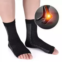 Kulkšnies ir pėdų kompresinės kojinės - Dydis: S/M - Spalva: Balta