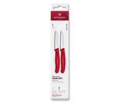 Victorinox - Virtuvinis daržovių peilių rinkinys SWISS CLASSIC 8 cm, 2 vnt., raudonas