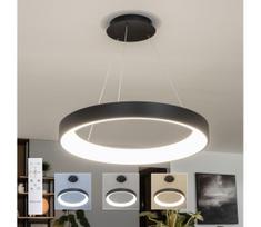 Brilagi - dimeriuojamas LED pakabinamas šviestuvas ant laido FALCON II LED/99W/230V, skersmuo 60 cm, juodas + nuotolinis pultas
