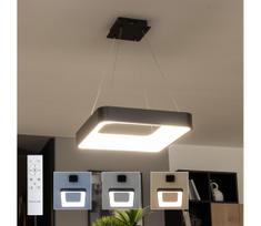 Brilagi - reguliuojamas LED pakabinamas šviestuvas ant laido FALCON II LED/80W/230V 40x40 cm juodas + su nuotoliniu pulteliu