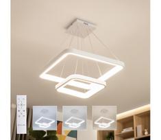 Brilagi - reguliuojamas LED pakabinamas šviestuvas ant laido FALCON SLIM LED/78W/230V 50x50 cm baltas + nuotolinio valdymo pultas