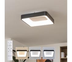Brilagi - dimeriuojamas LED lubinis šviestuvas FALCON II LED/80W/230V 40x40 cm juodas + nuotolinio valdymo pultas