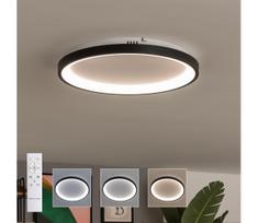 Brilagi - reguliuojamas lubinis šviestuvas FALCON SLIM LED/42W/230V, skersmuo 50 cm, juodas + su nuotoliniu pultu
